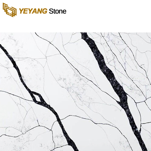 NT310 Calacatta White Quartz Slabs Stone Price Cost