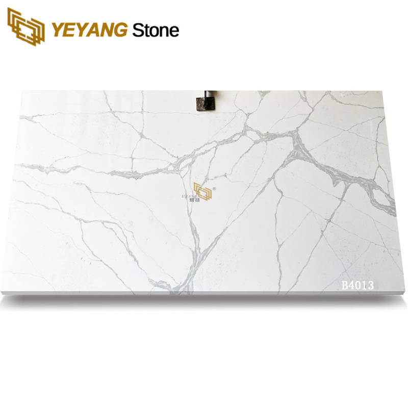 Artificial White Calacatta Quartz Slab for Sale B4013